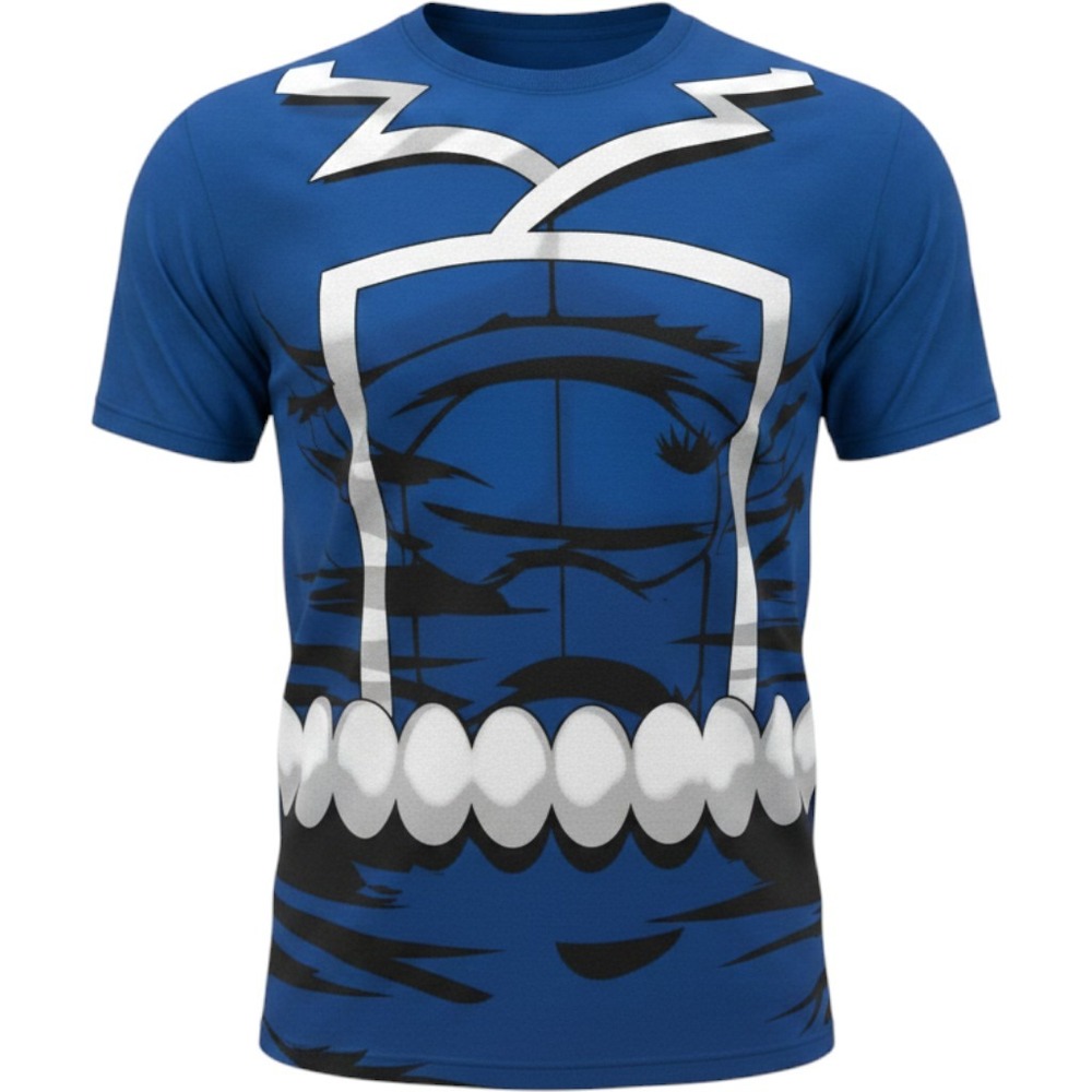 We Love Fine Marvel Quicksilver Costume Graphic T-Shirt Blue Mens Large